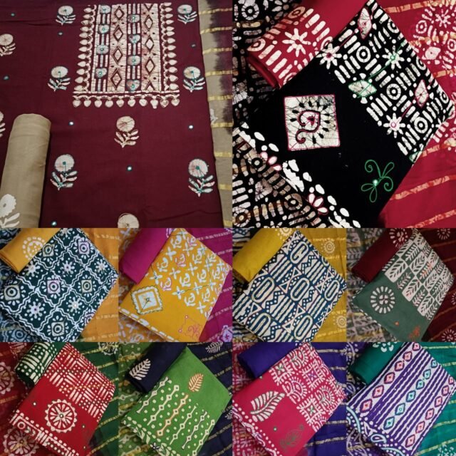 Trendy Cotton Wax Batik Jj Creation Wholesale Cotton Dress Material