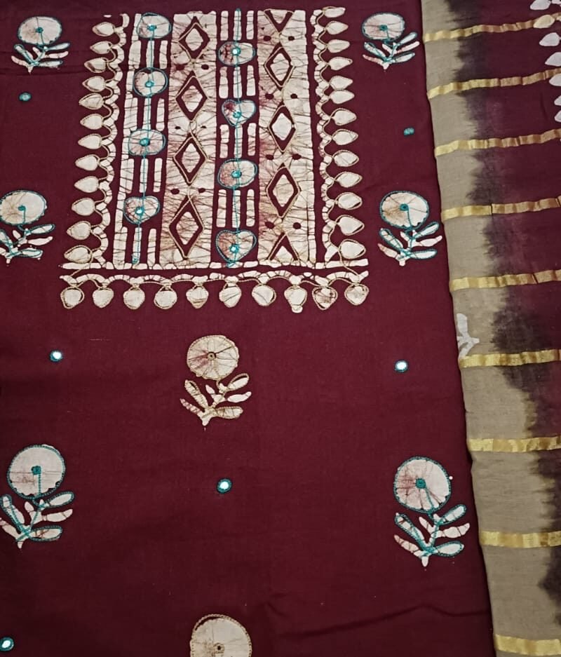 Trendy Cotton Wax Batik Jj Creation Wholesale Cotton Dress Material