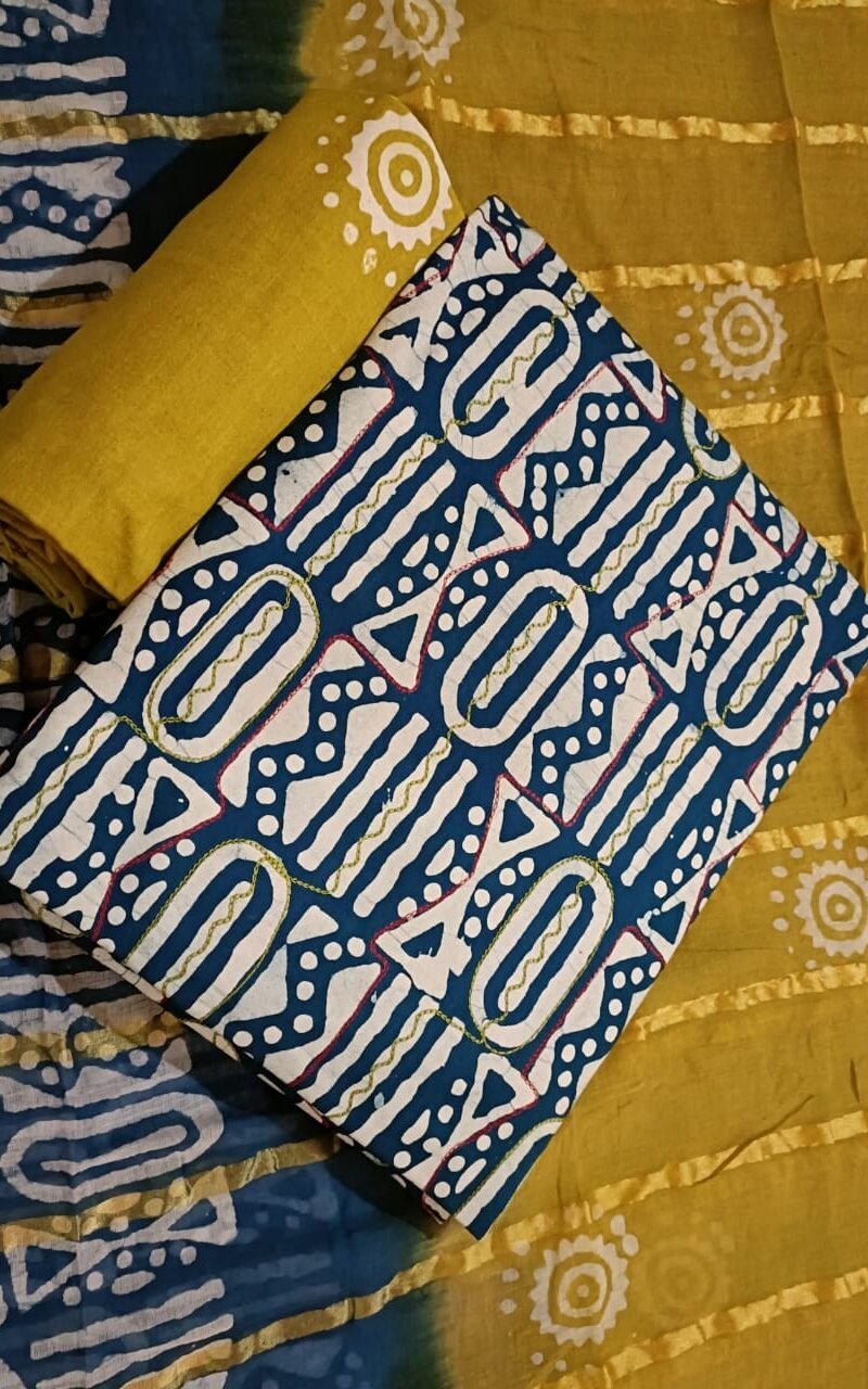 Trendy Cotton Wax Batik Jj Creation Wholesale Cotton Dress Material