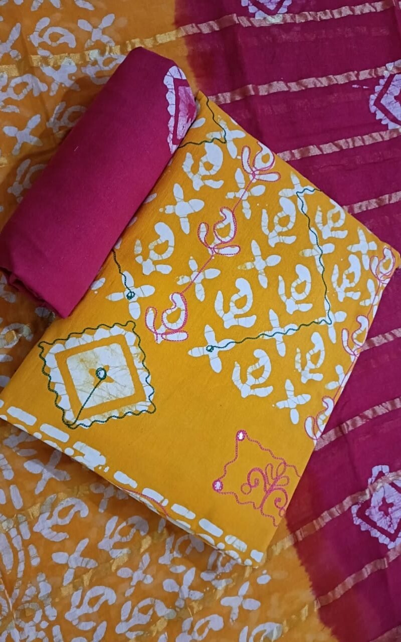 Trendy Cotton Wax Batik Jj Creation Wholesale Cotton Dress Material