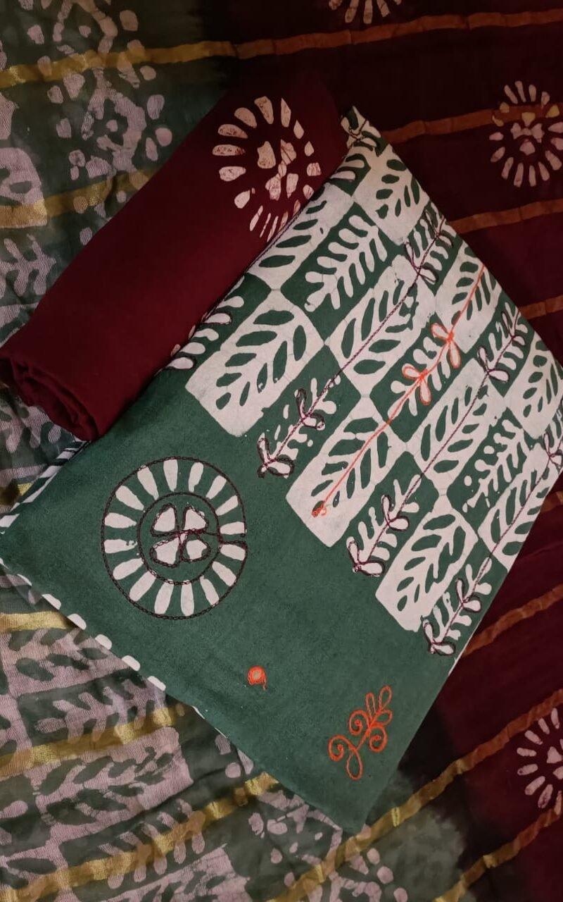 Trendy Cotton Wax Batik Jj Creation Wholesale Cotton Dress Material