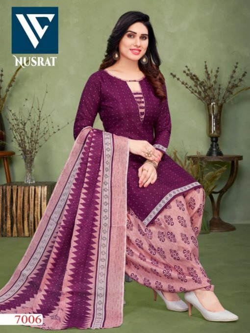 Vandana Nusrat Vol 7 Readymade Wholesale Cotton Dress Material