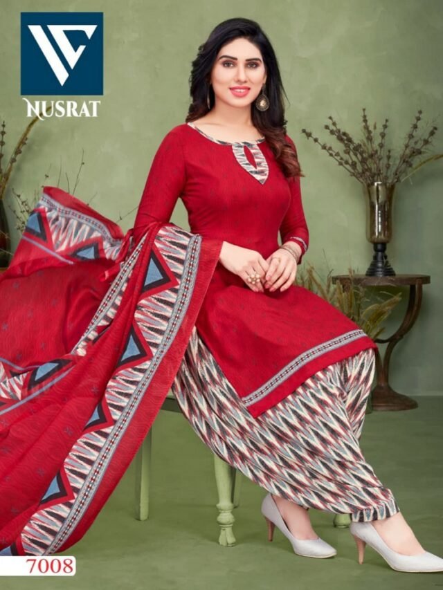 Vandana Nusrat Vol 7 Readymade Wholesale Cotton Dress Material