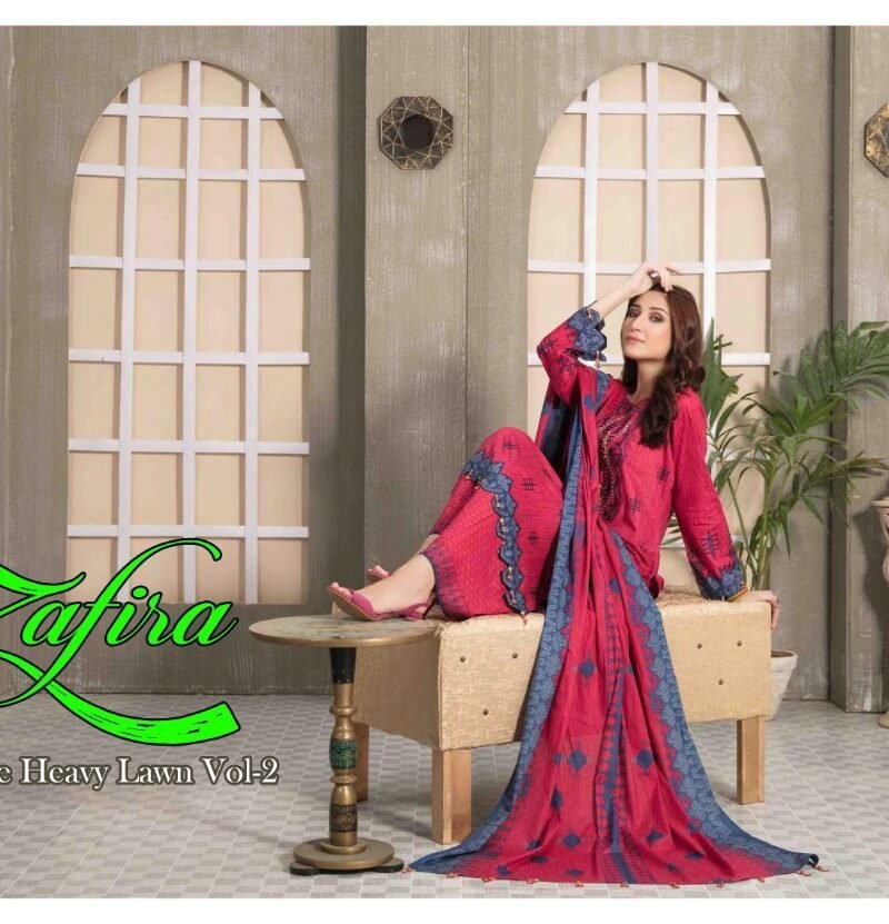 Zafira Vol 2 Heavy Lawn Cotton Hala Wholesale Cotton Dress Material