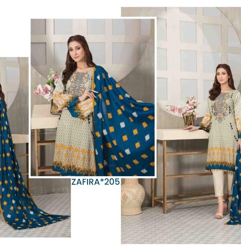 Zafira Vol 2 Heavy Lawn Cotton Hala Wholesale Cotton Dress Material