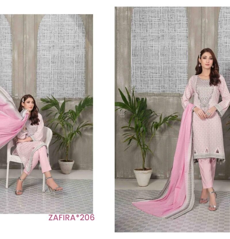 Zafira Vol 2 Heavy Lawn Cotton Hala Wholesale Cotton Dress Material