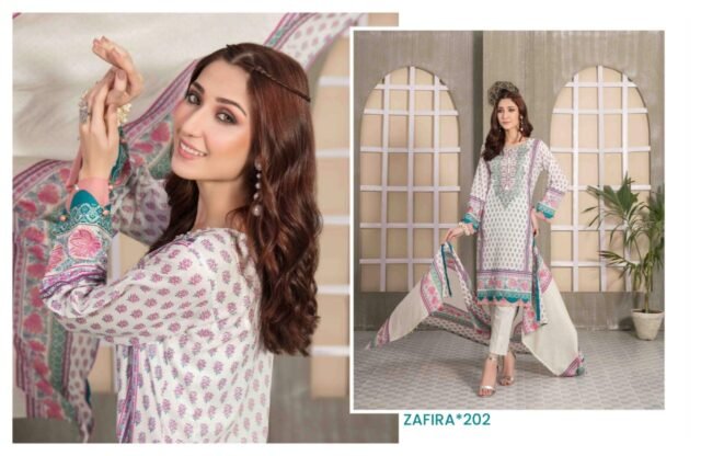 Zafira Vol 2 Heavy Lawn Cotton Hala Wholesale Cotton Dress Material