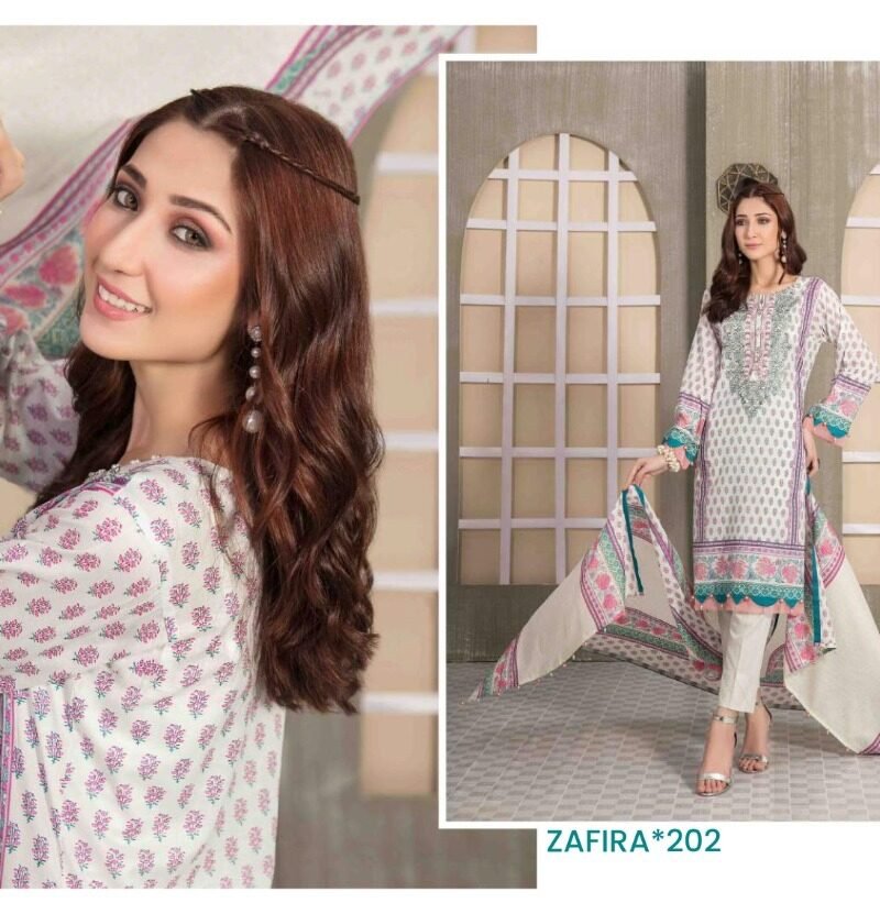 Zafira Vol 2 Heavy Lawn Cotton Hala Wholesale Cotton Dress Material