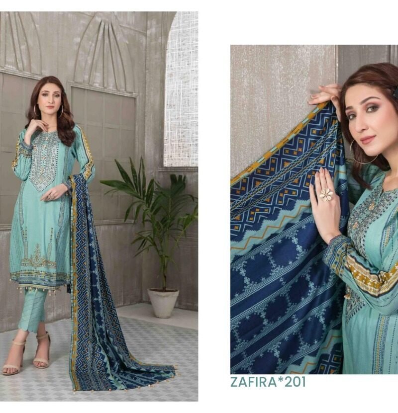 Zafira Vol 2 Heavy Lawn Cotton Hala Wholesale Cotton Dress Material