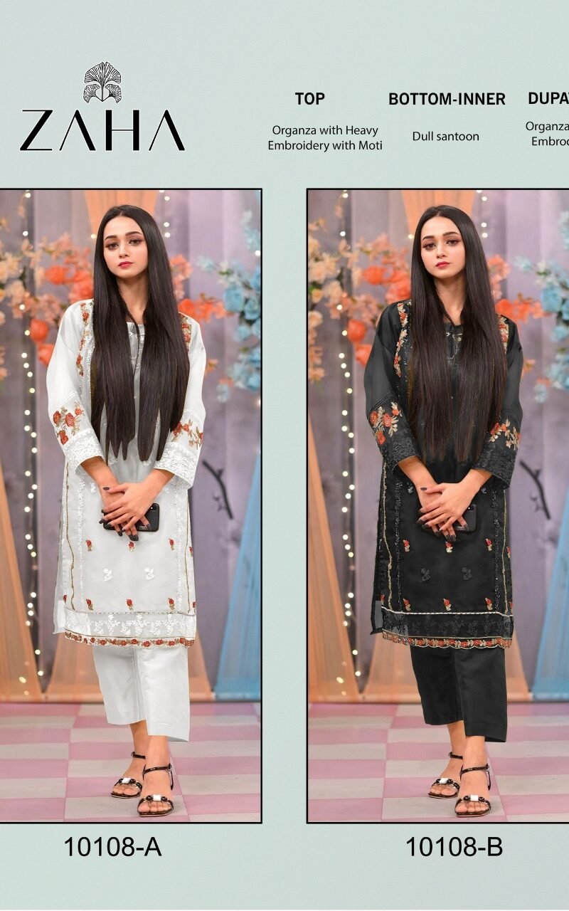 Zaha D No 10108-A-B Pakistani Salwar Suits