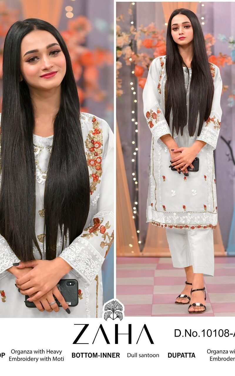 Zaha D No 10108-A-B Pakistani Salwar Suits