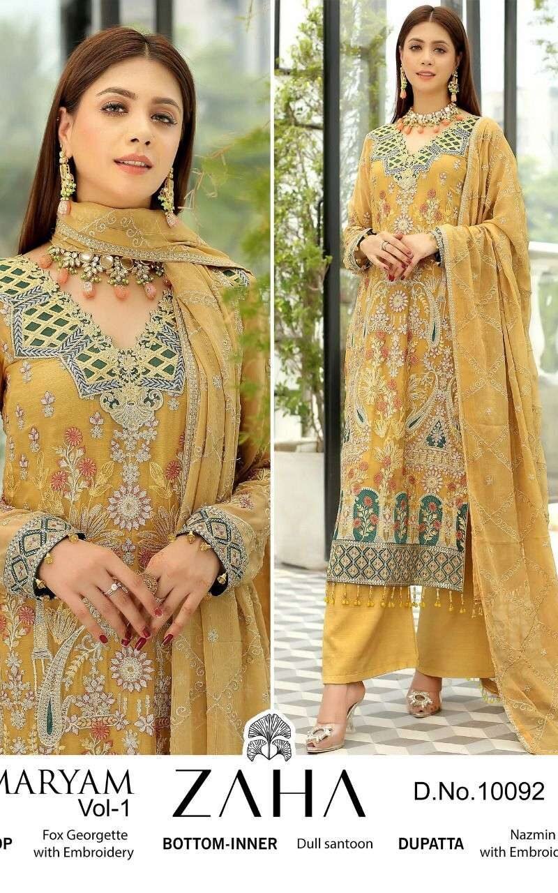 Zaha Maryam Pakistani Salwar Suits