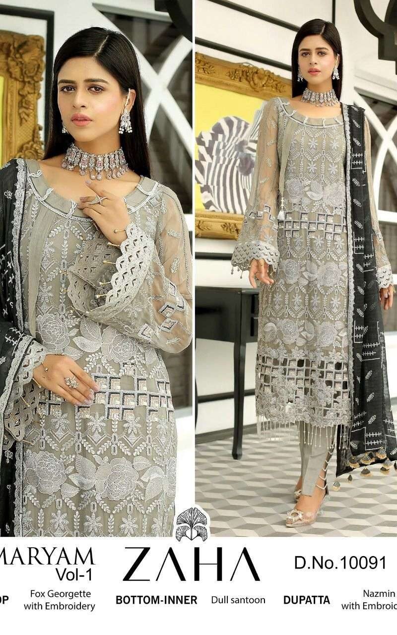Zaha Maryam Pakistani Salwar Suits