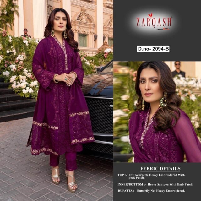 Zarqash Azure Luxe 2094 Hit Colour Pakistani Salwar Suits