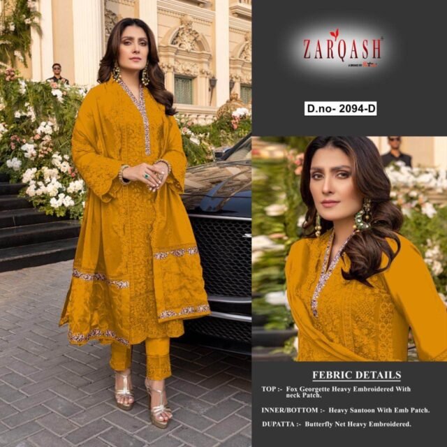 Zarqash Azure Luxe 2094 Hit Colour Pakistani Salwar Suits
