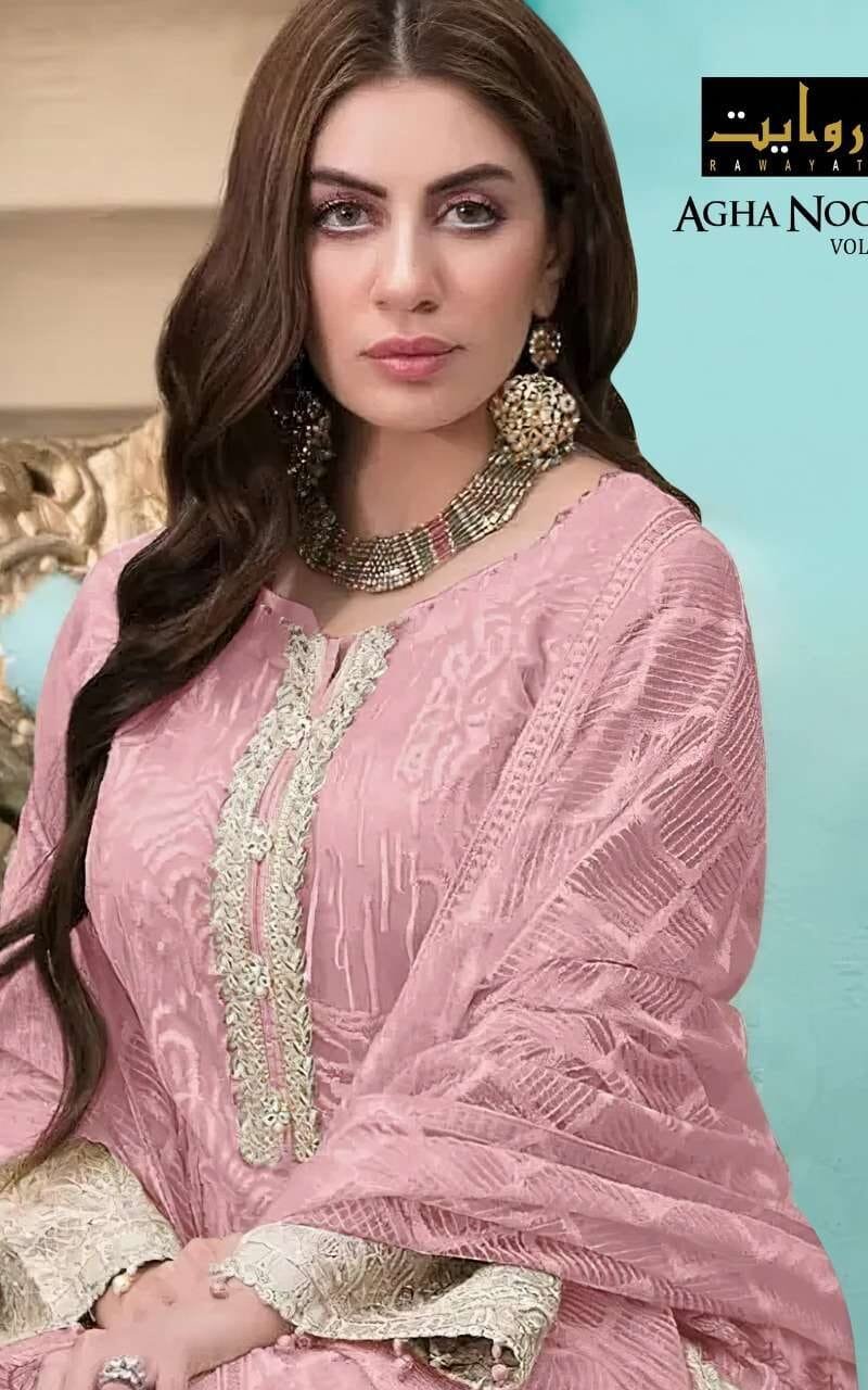 Aghnoor Vol 3 Rawayat Wholesale Cotton Dress Material