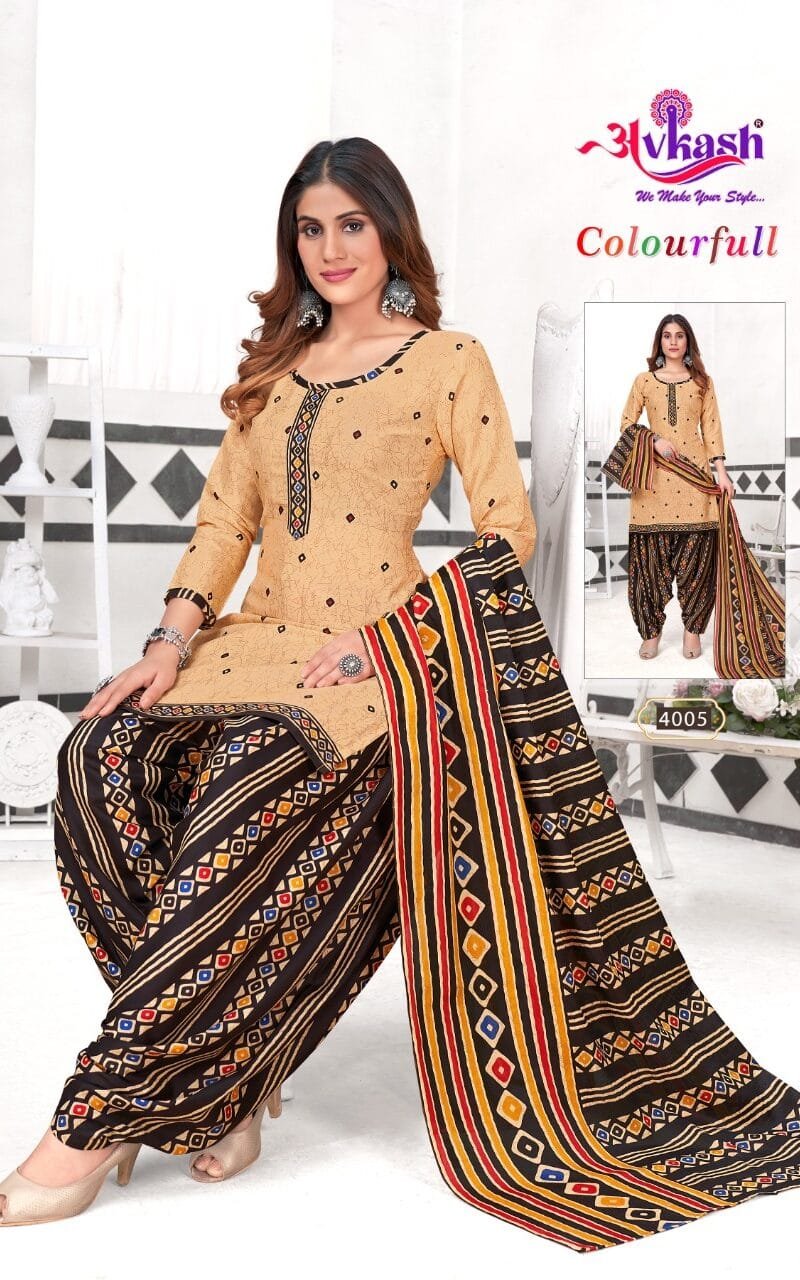 Avkash Colourful Vol 4 Readymade With Inner