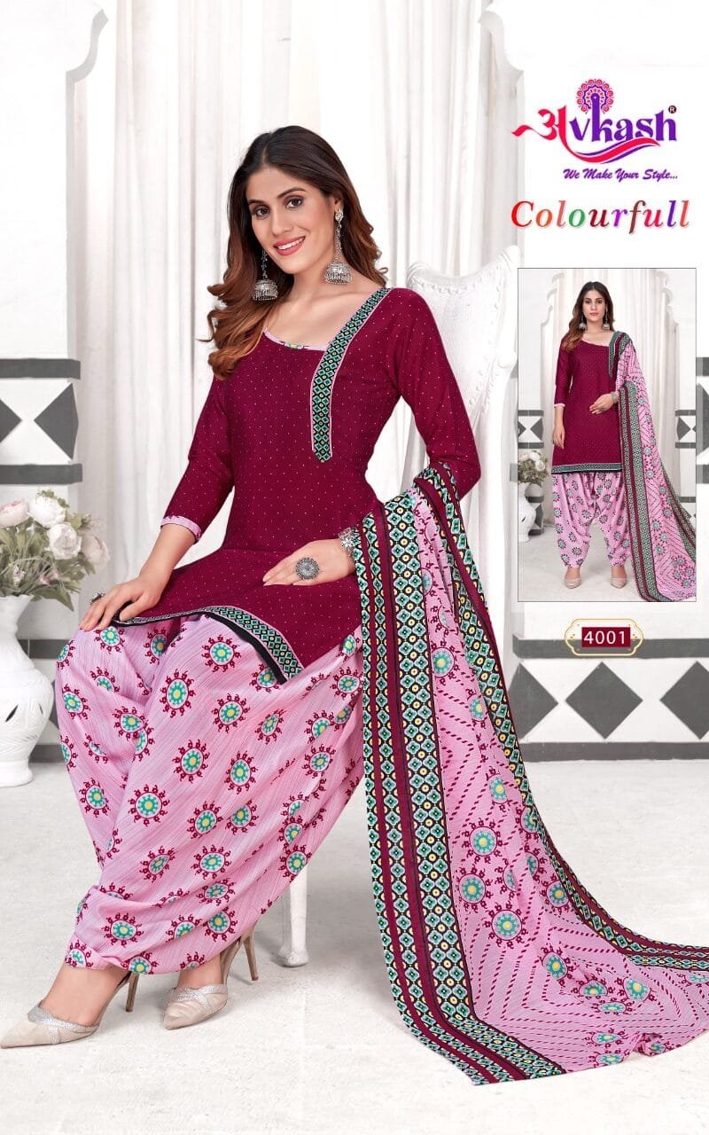 Avkash Colourful Vol 4 Readymade With Inner