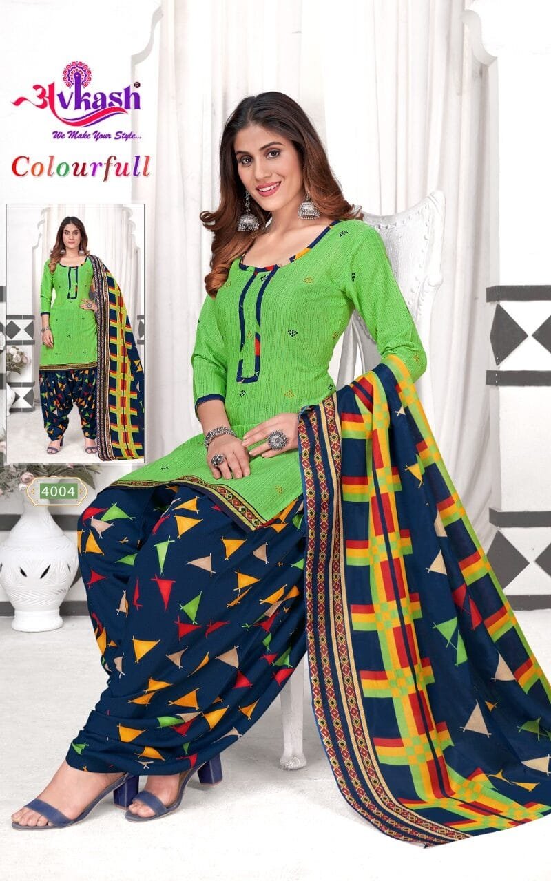 Avkash Colourful Vol 4 Readymade With Inner