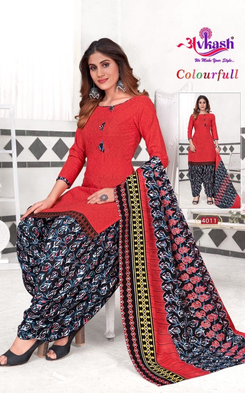 Avkash Colourful Vol 4 Readymade With Inner