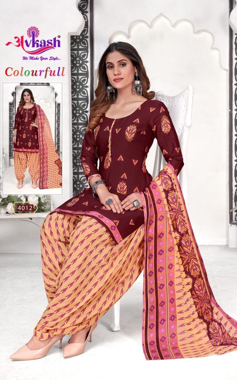 Avkash Colourful Vol 4 Readymade With Inner