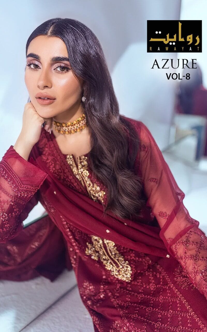 Azure Vol 8 Rawayat Pakistani Salwar Suits
