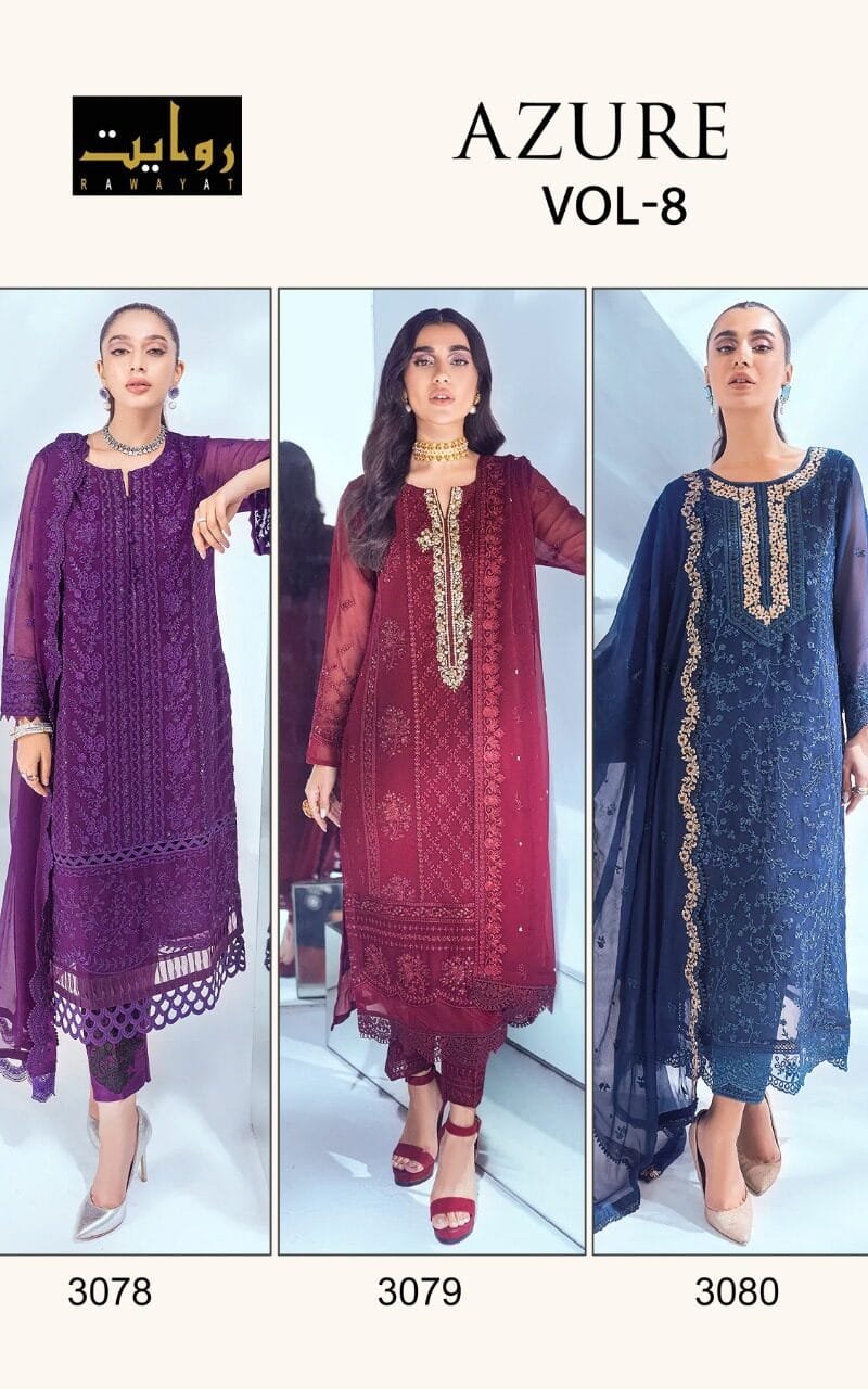 Azure Vol 8 Rawayat Pakistani Salwar Suits