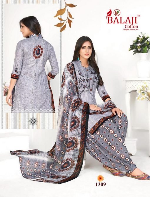 Balaji Arnika Vol 13 Chiffon Dupatta Wholesale Cotton Dress Material
