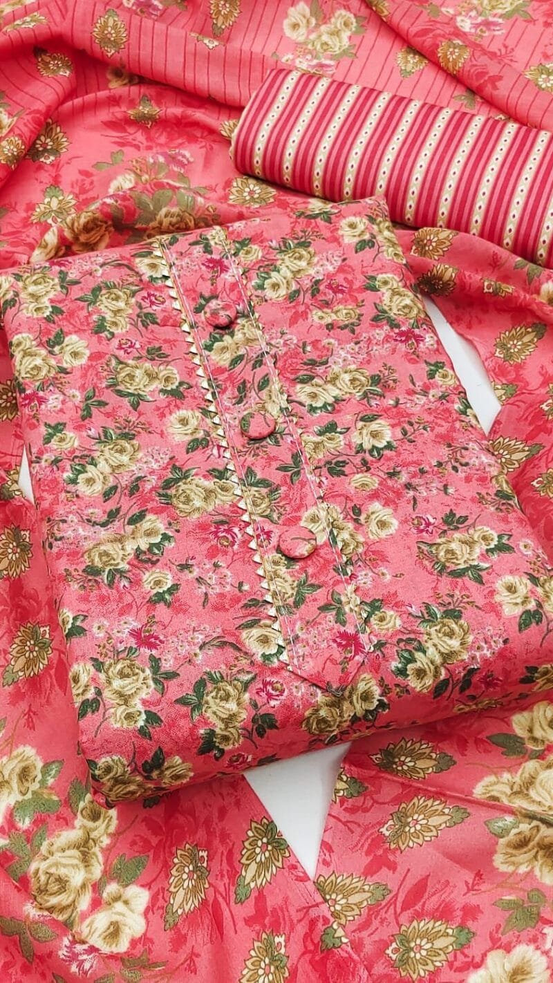Buy Designer Printed Suits Wholesale Cotton Dress Material