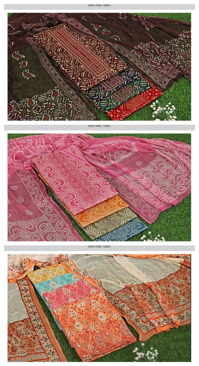 Gauri Mumtaz Arts Cotton Satin Print With Foil Dress Material