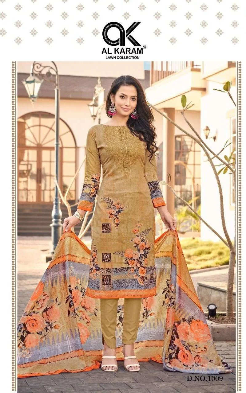 Jasmine Vol 1 Al Karam Wholesale Cotton Dress Material
