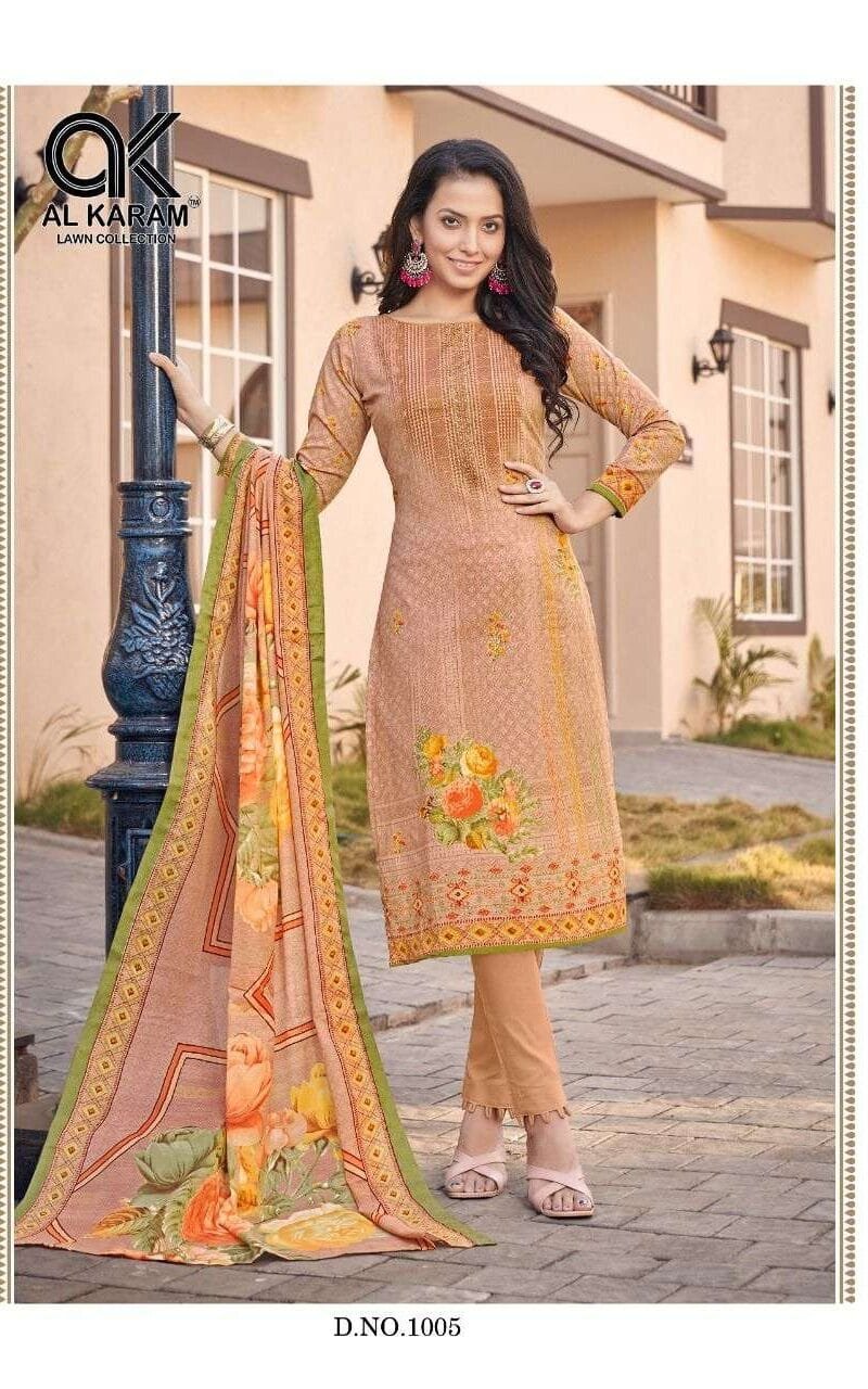 Jasmine Vol 1 Al Karam Wholesale Cotton Dress Material