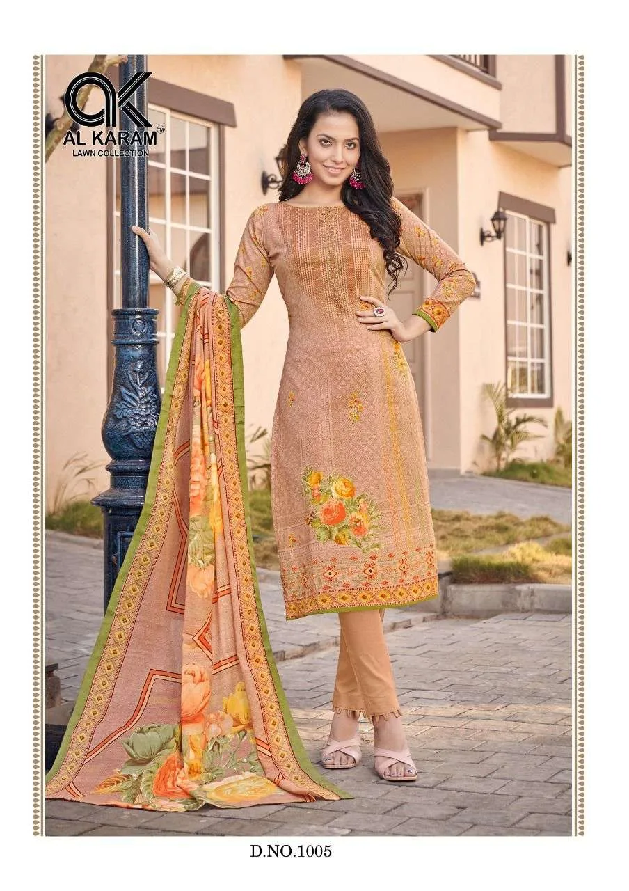 Jasmine Vol 1 Al Karam Wholesale Cotton Dress Material