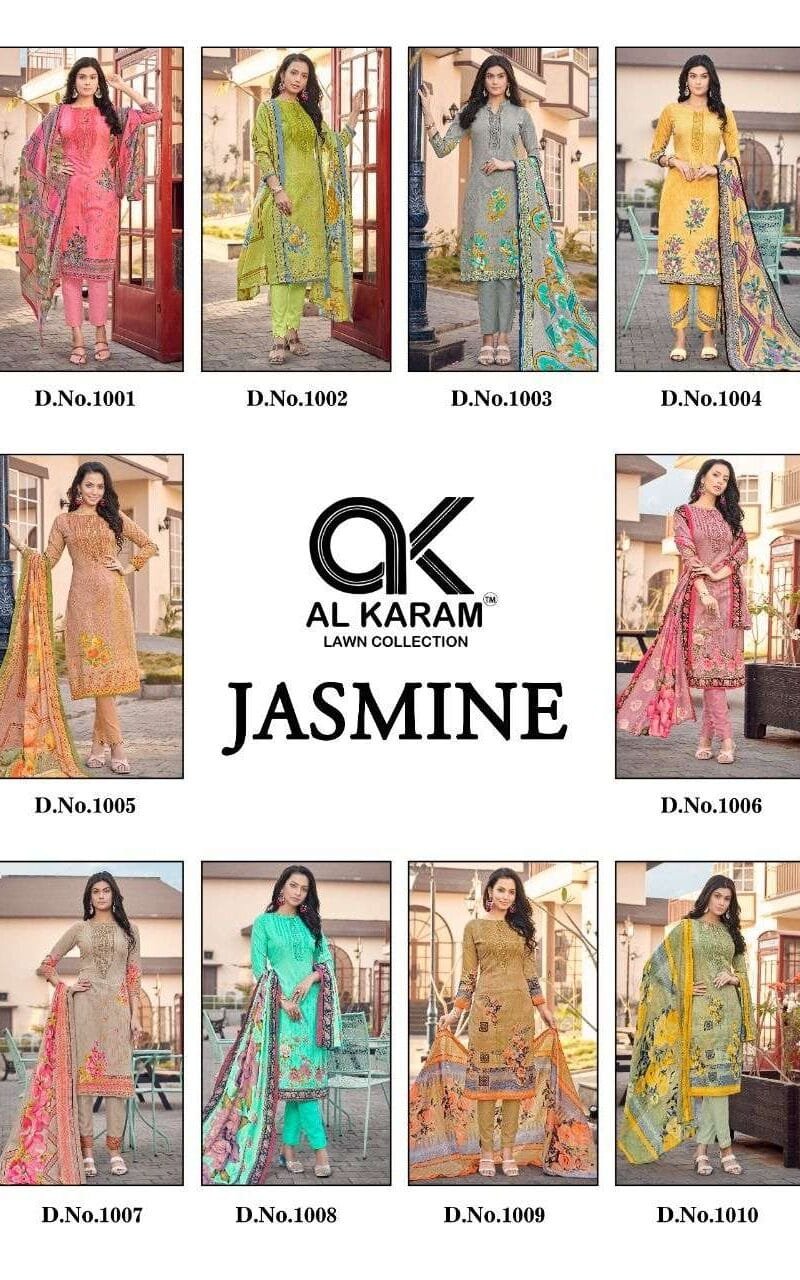 Jasmine Vol 1 Al Karam Wholesale Cotton Dress Material