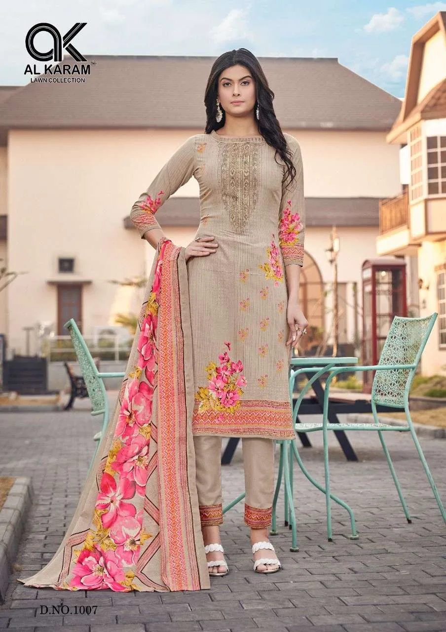 Jasmine Vol 1 Al Karam Wholesale Cotton Dress Material