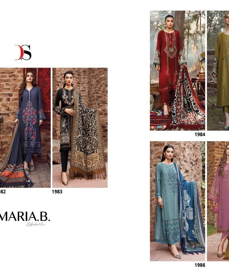 Maria B Embroidered Lawn Deepsy Suits Pakistani Salwar Suits