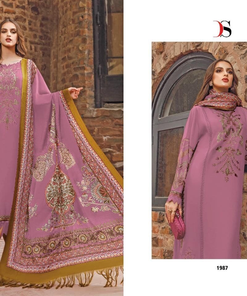 Maria B Embroidered Lawn Deepsy Suits Pakistani Salwar Suits