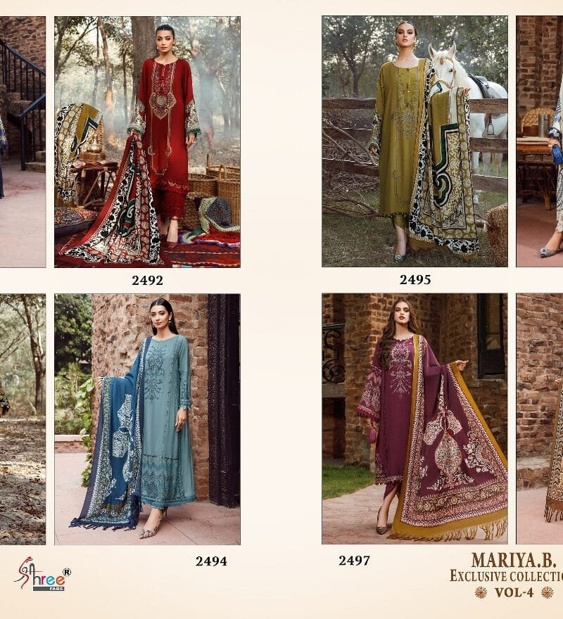 Maria B Exclusive Collection Vol 4 Shree Fab Pakistani Salwar Suits