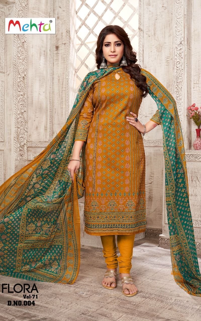 Mehta Flora Vol 71 Wholesale Cotton Dress Material