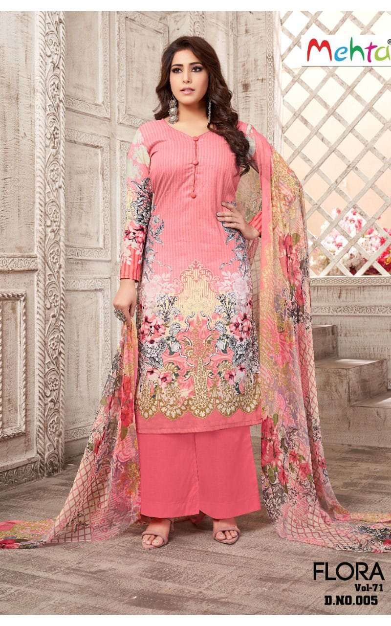 Mehta Flora Vol 71 Wholesale Cotton Dress Material