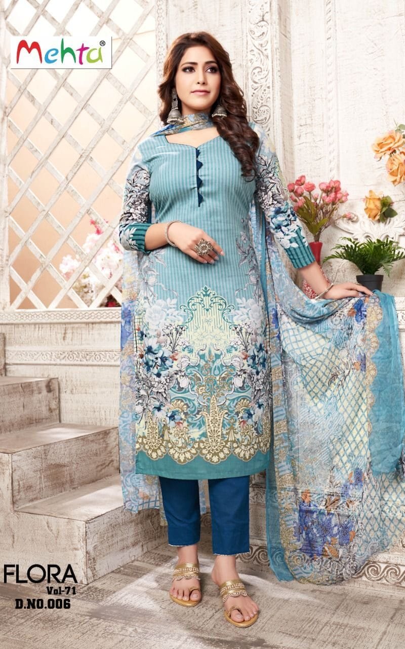 Mehta Flora Vol 71 Wholesale Cotton Dress Material