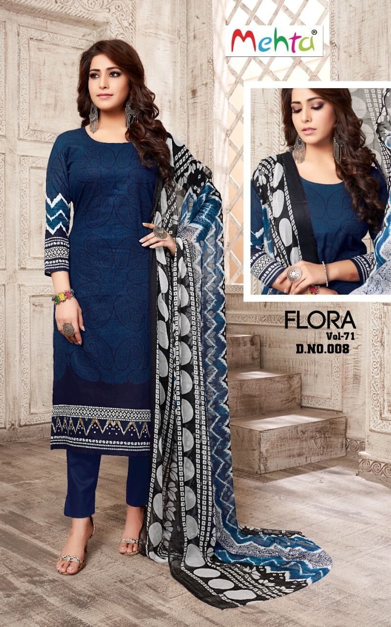 Mehta Flora Vol 71 Wholesale Cotton Dress Material