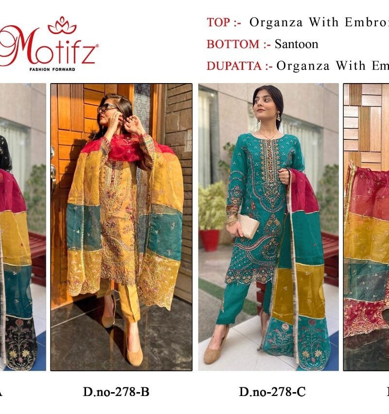 Motifz D No 278 Abcd Pakistani Salwar Suits