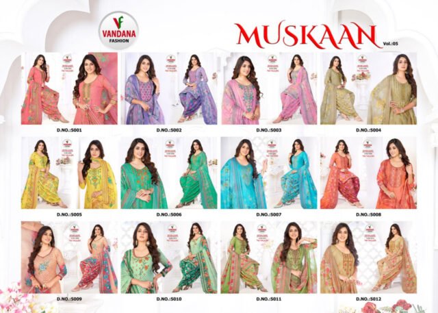 Muskan Vol 5 Vandana Fashion Wholesale Cotton Dress Material