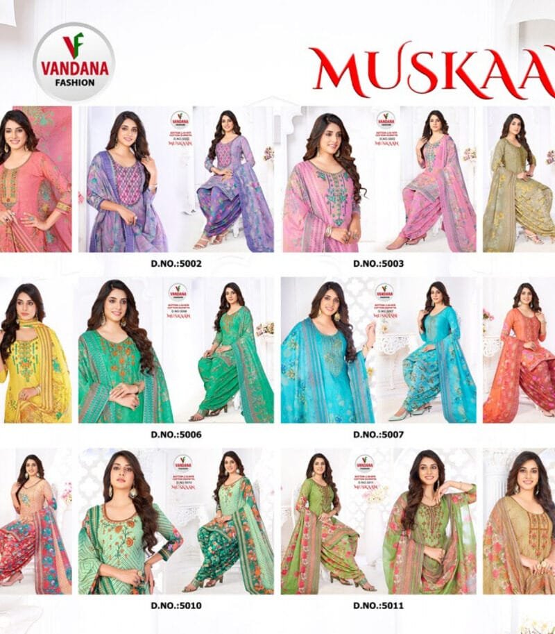 Muskan Vol 5 Vandana Fashion Wholesale Cotton Dress Material