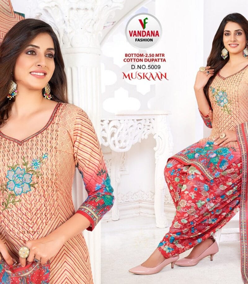 Muskan Vol 5 Vandana Fashion Wholesale Cotton Dress Material