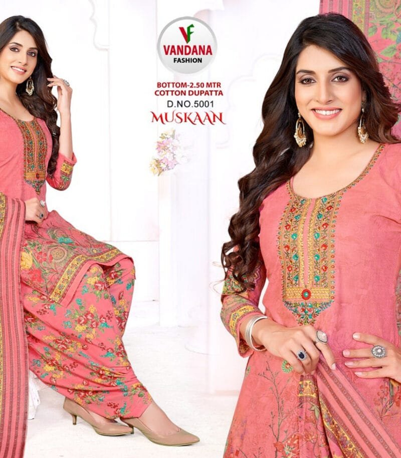 Muskan Vol 5 Vandana Fashion Wholesale Cotton Dress Material