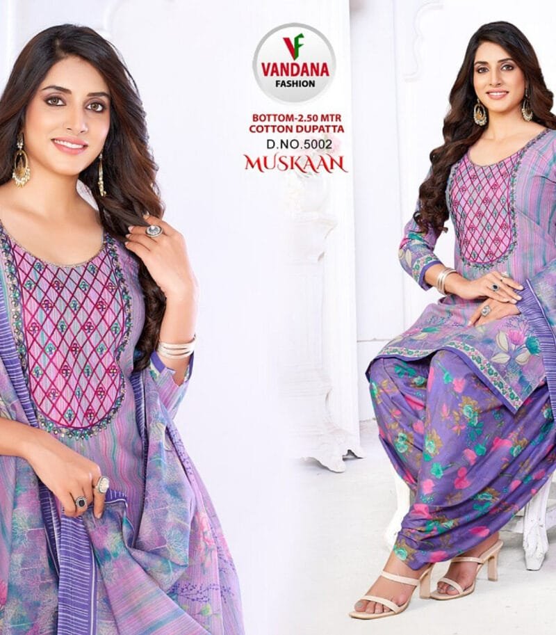 Muskan Vol 5 Vandana Fashion Wholesale Cotton Dress Material