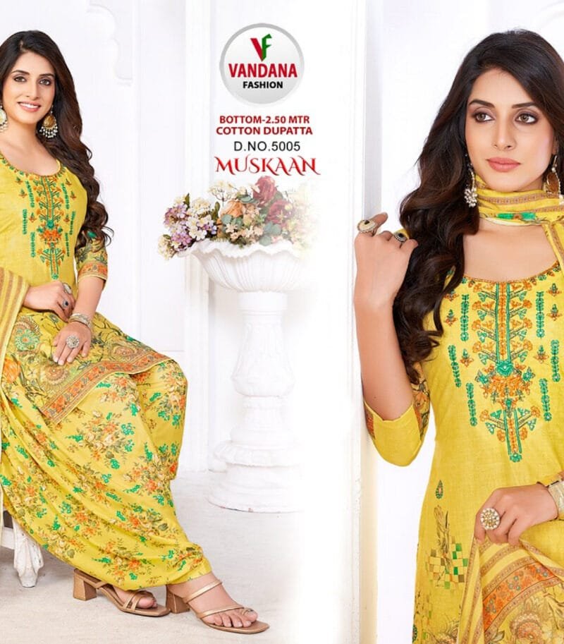 Muskan Vol 5 Vandana Fashion Wholesale Cotton Dress Material