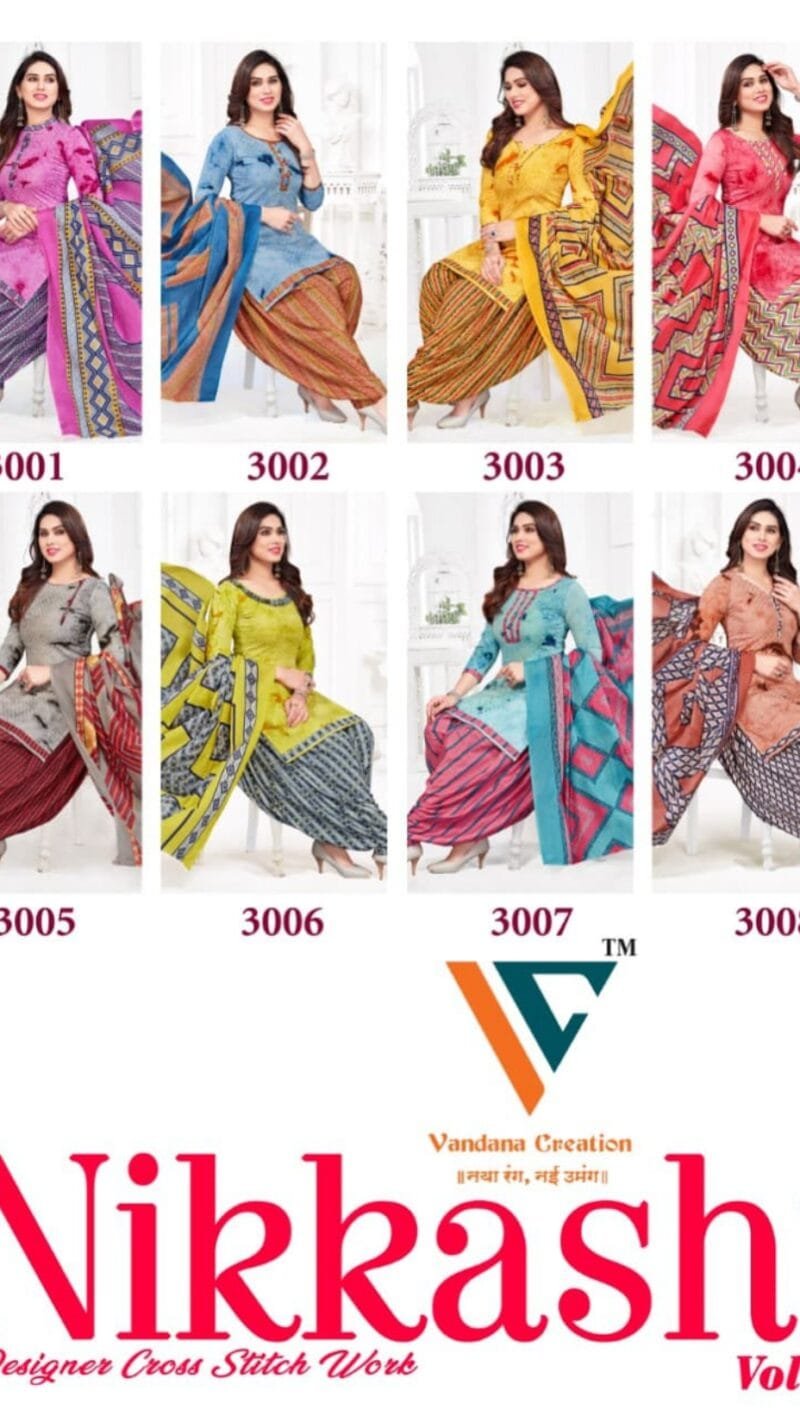 Nikkashi Vol 3 Vandana Wholesale Cotton Dress Material
